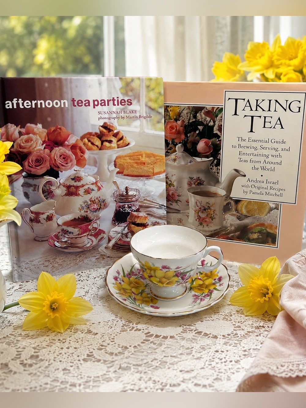 Vintage Teacup & Saucer Cookbook Bundle Taking Tea & Afternoon Tea Parties Book